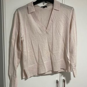 Blush colored — Collared merino sweater